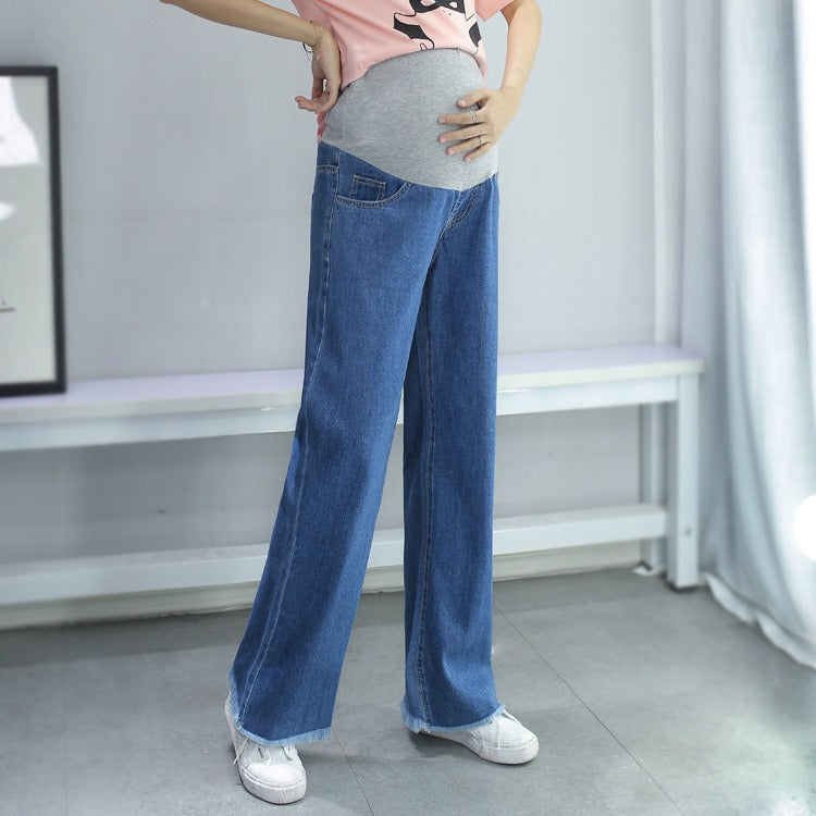 Plus Size Maternity Wide Leg Support Jeans