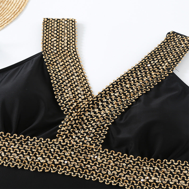 Plus Size High-Waist One-Piece Swimsuit