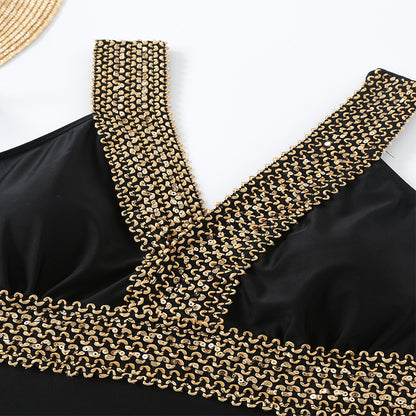 Plus Size High-Waist One-Piece Swimsuit