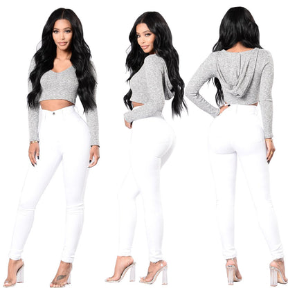 Plus Size High Waist Stretch Skinny Jeans Hip Lifting