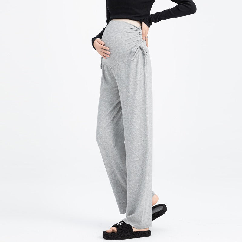 Plus Size Maternity Wide Leg Drawstring Pants