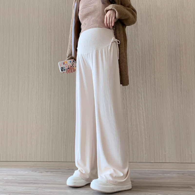 Plus Size Maternity Wide Leg Drawstring Pants