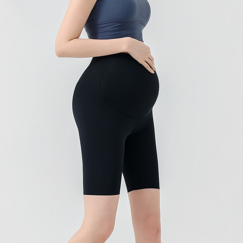 Plus Size Maternity Yoga Pants Seamless Shorts