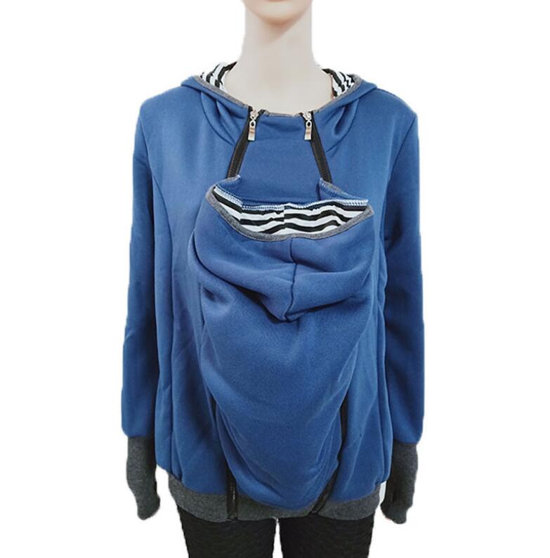Plus Size Maternity Wool Hoodie Jacket