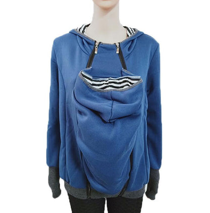 Plus Size Maternity Wool Hoodie Jacket