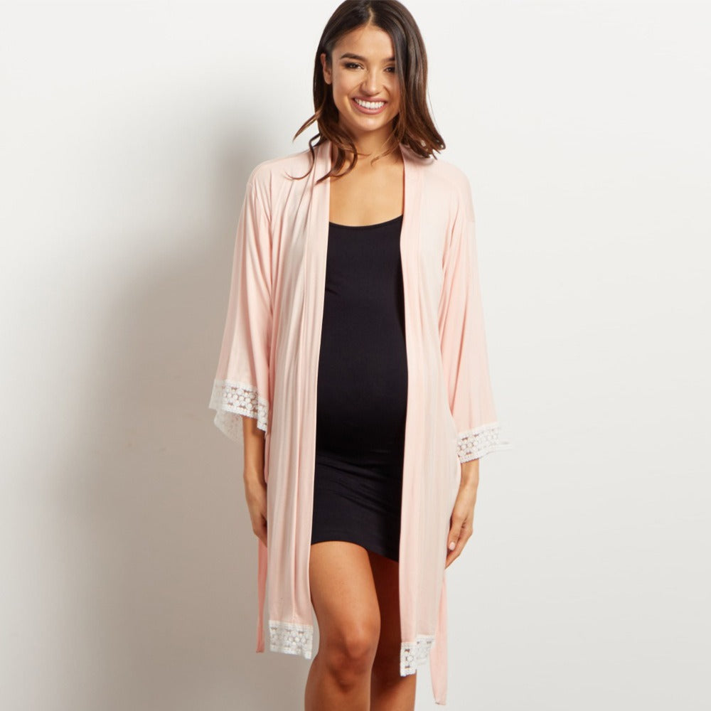 Plus Size Lace Cardigan with 3/4 Sleeves