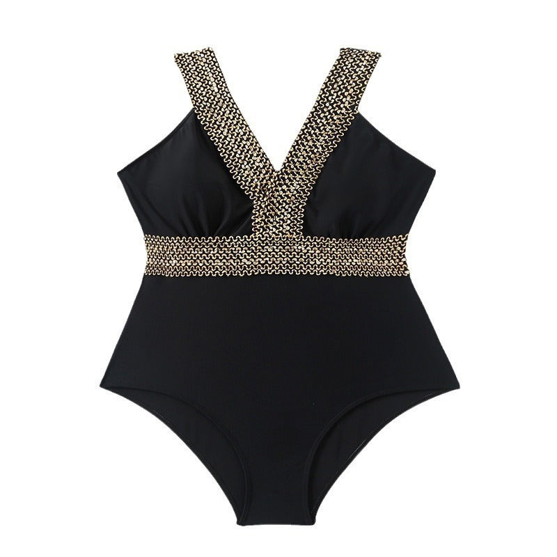 Plus Size High-Waist One-Piece Swimsuit