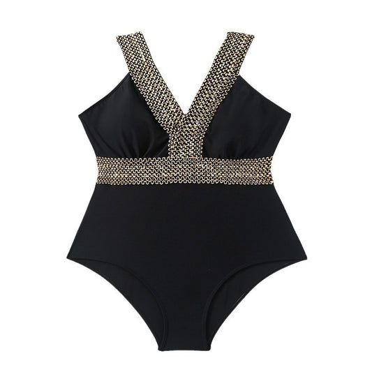 Plus Size High-Waist One-Piece Swimsuit