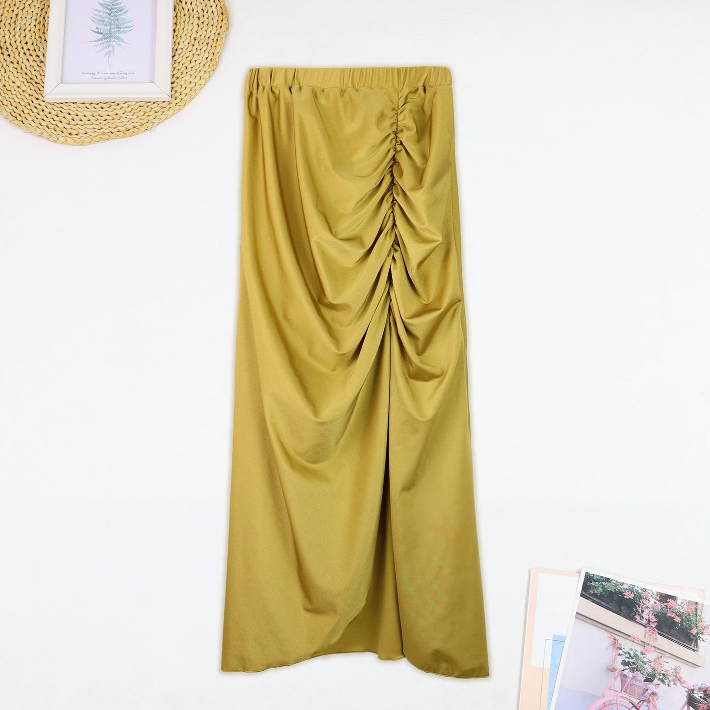 Plus Size Bikini Slit Wrap Skirt Three-Piece Set