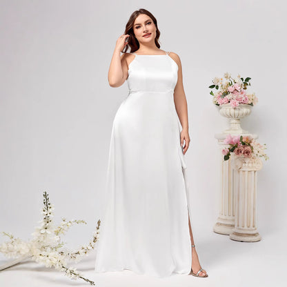 Plus Size Elegant Evening Gown with Slit