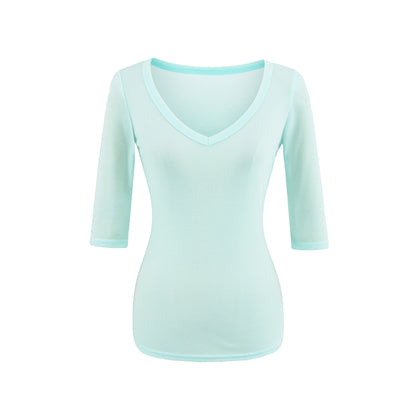 Plus Size V-Neck Short Sleeve T-Shirt