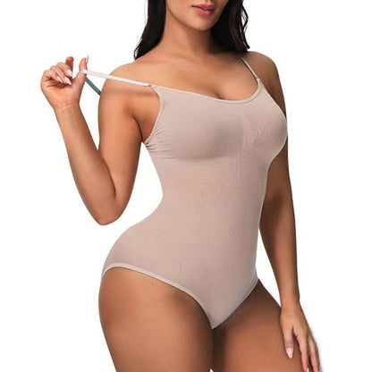 Plus Size Silk Body Shaping One-Piece Underwear — styled view
