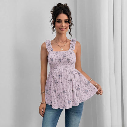 Plus Size Printed Halter Maternity Top A-Line - Plus Size Clothing