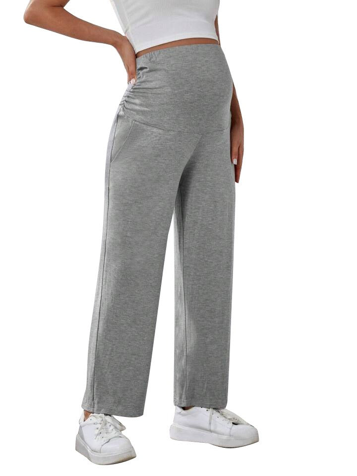 Plus Size Maternity Straight Leg Pants Adjustable