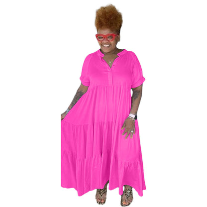 plus-size-casual-button-dress