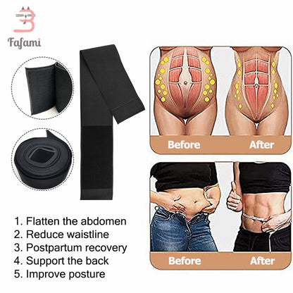 Plus Size Postpartum Belly Band Compression Waist Trainer