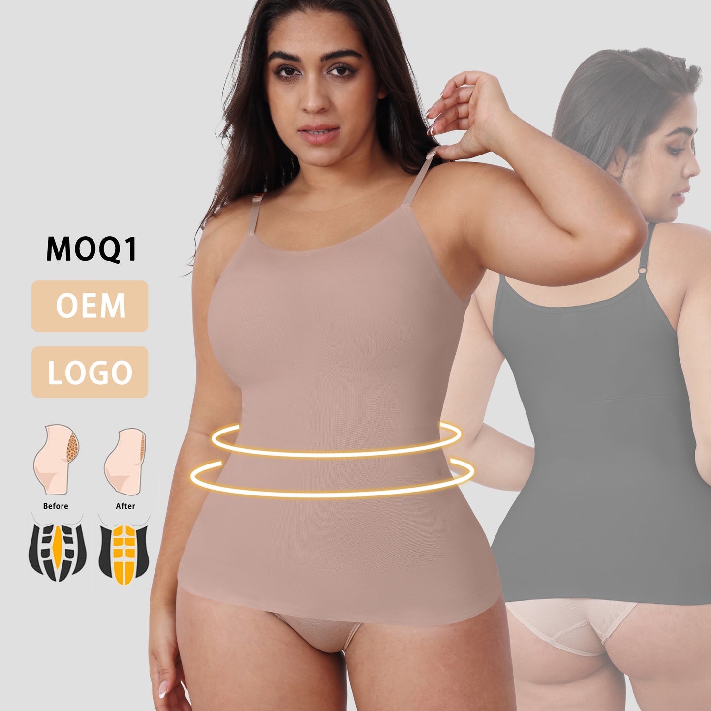 Plus Size Camisole Shapewear Tummy Control Waist Trainer