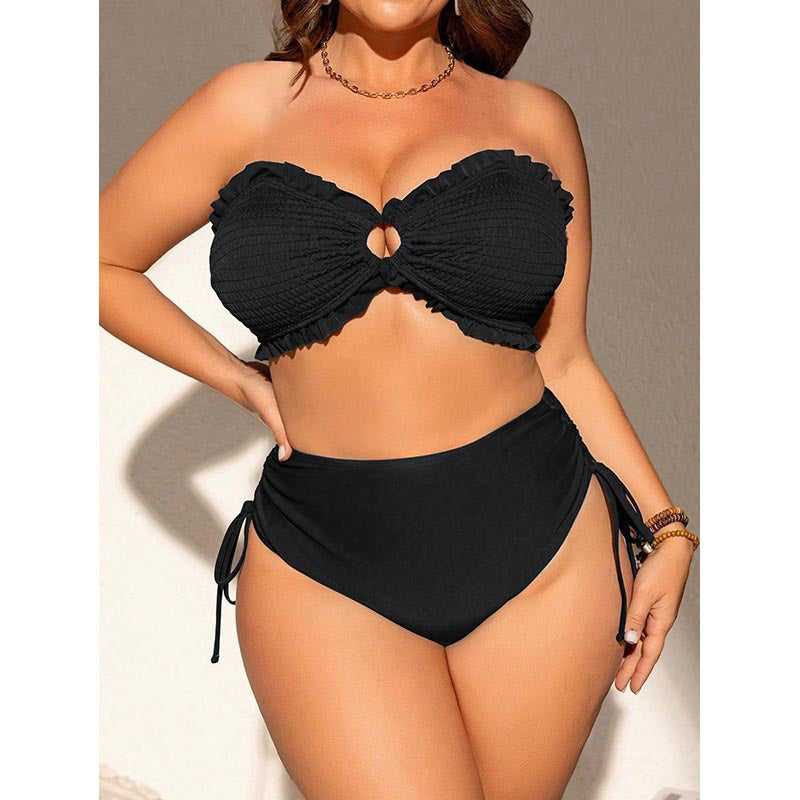 Plus Size Backless Padded Camisole One-Piece Swimsuit