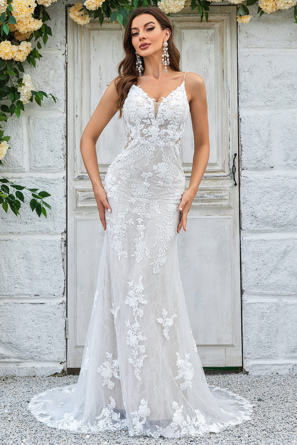 Plus Size Lace A-Line Wedding Dress
