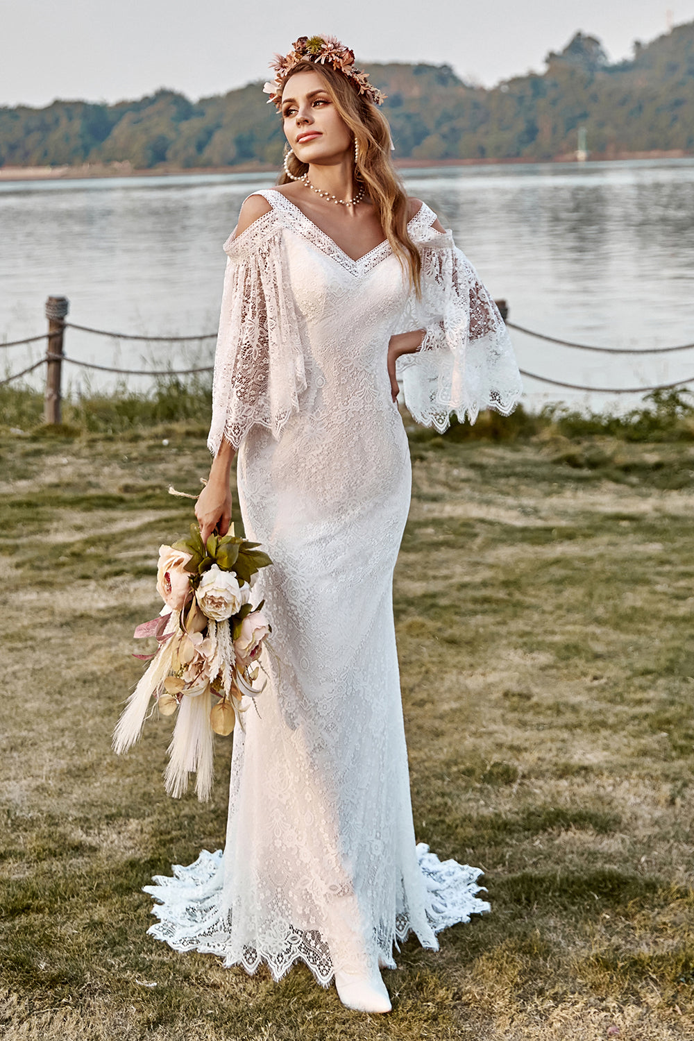 Plus Size Premium Lace Mermaid Dress