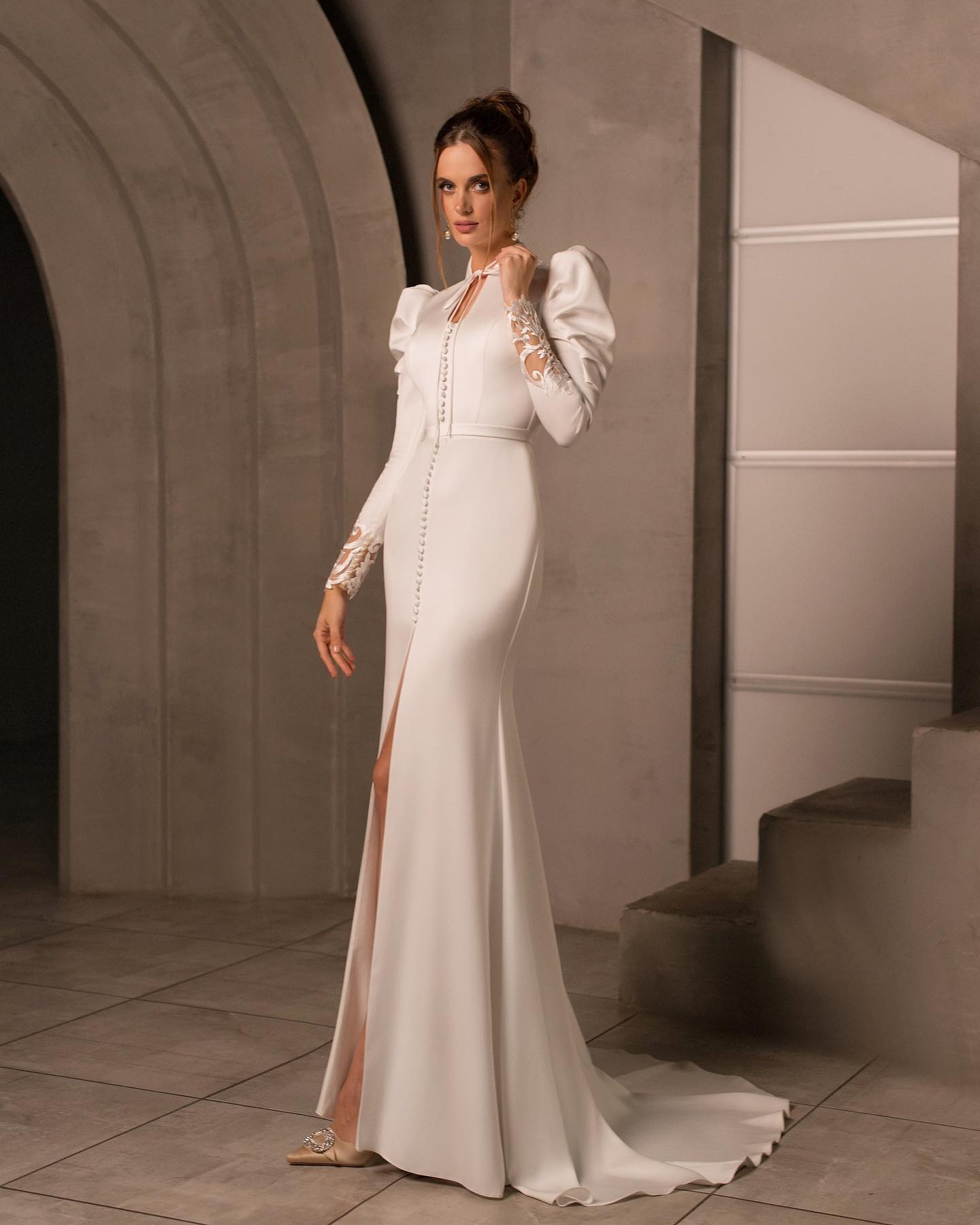 Plus Size Beading Lace Wedding Dress