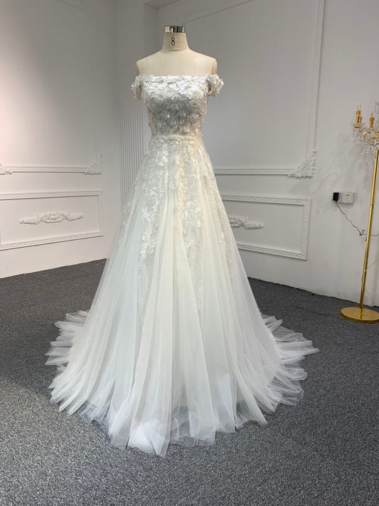 Plus Size Lace A-Line Wedding Dress