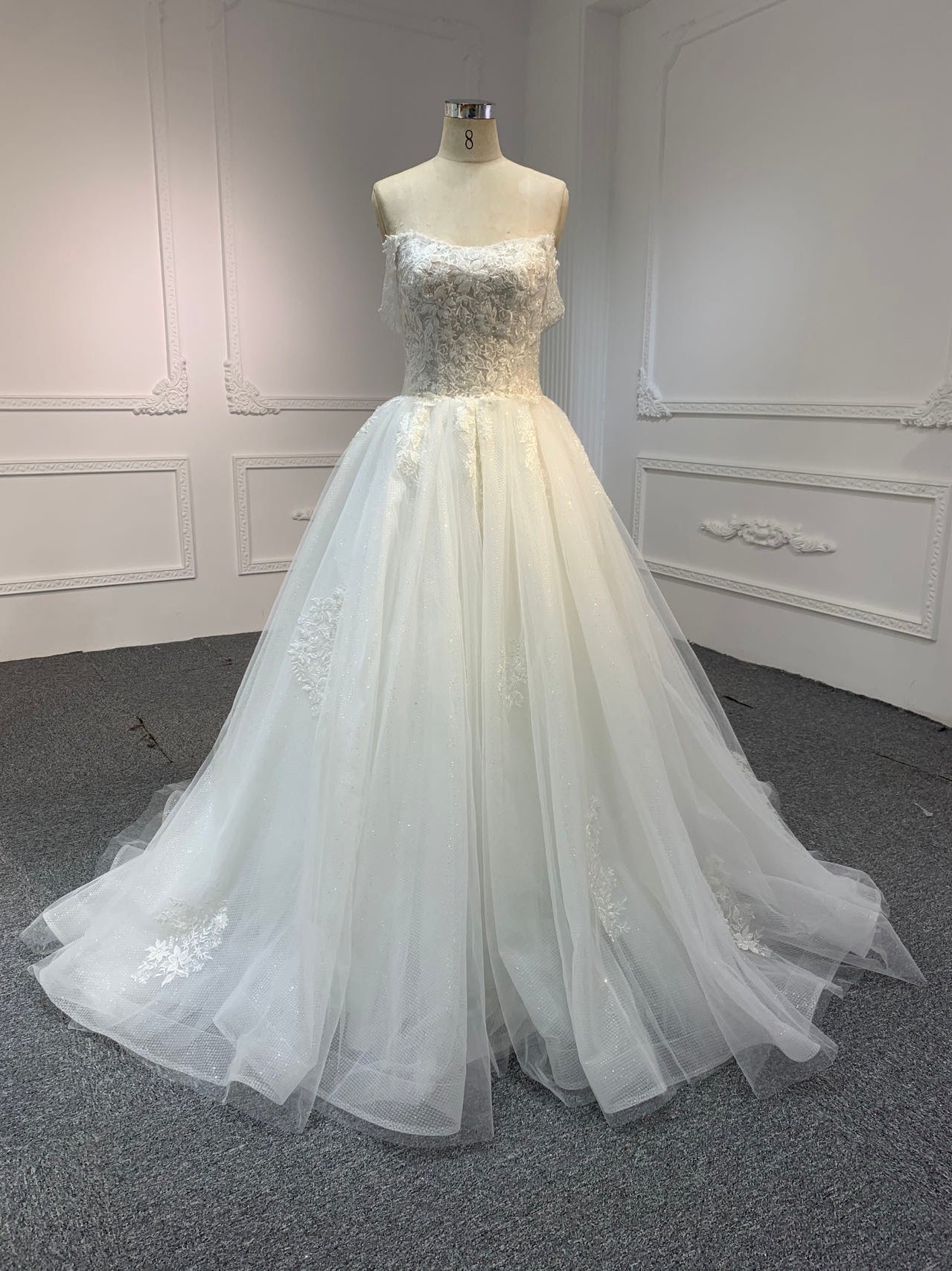 Plus Size A-Line Lace Wedding Dress