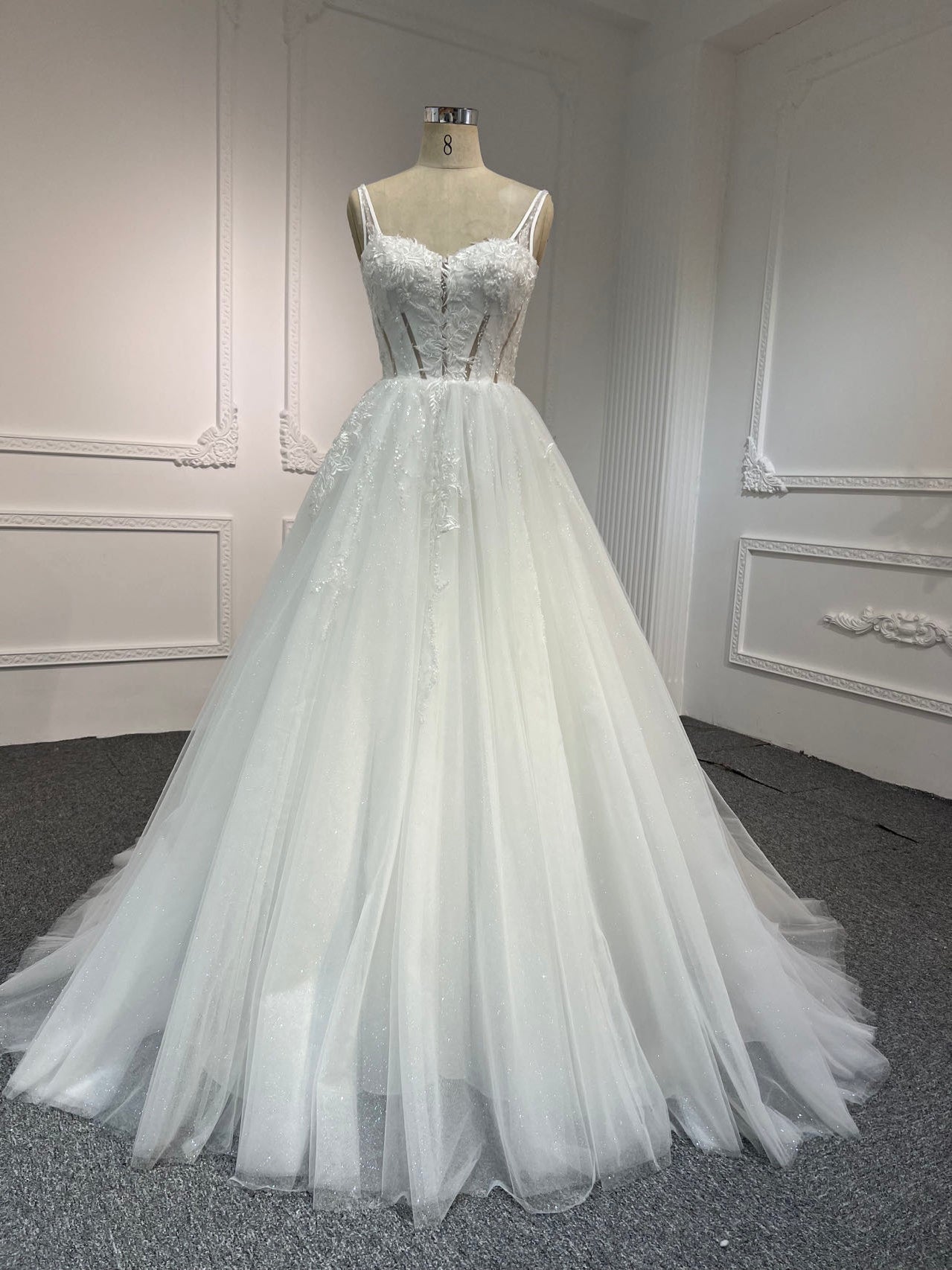 Plus Size A-Line Lace Wedding Dress