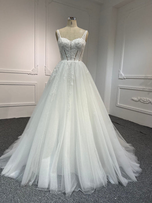 Plus Size A-Line Lace Wedding Dress