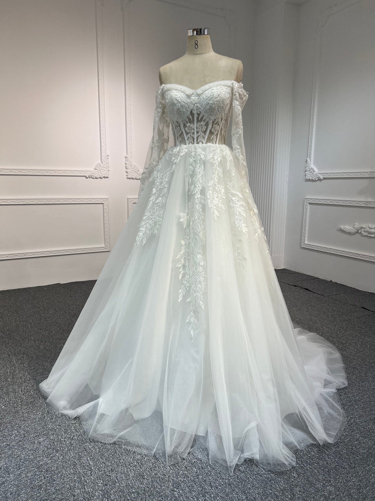 Plus Size Lace A-Line Wedding Dress