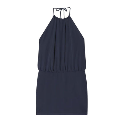 Plus Size Sleeveless Halter Neck Short Dress