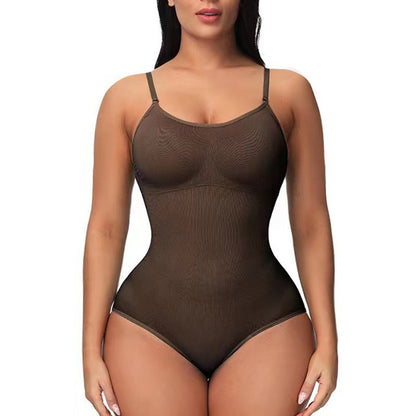 Plus Size Silk Body Shaping One-Piece Underwear — front view