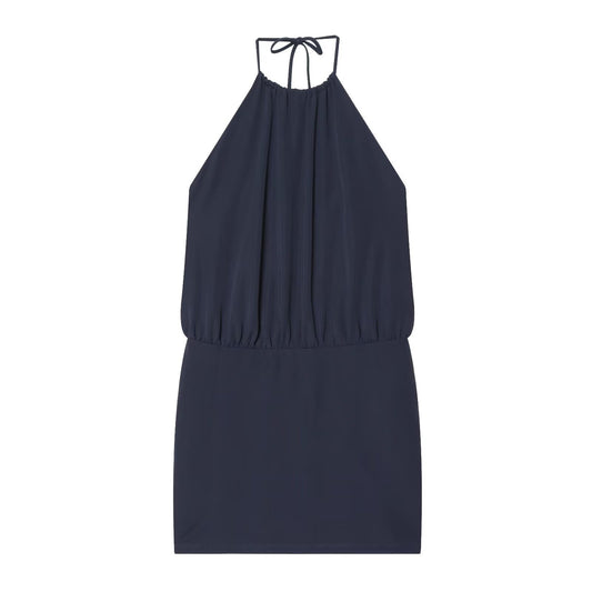 Plus Size Sleeveless Halter Neck Short Dress