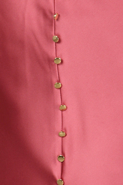 Plus Size High-Waist Skirt With Button Trim - Plus Size XL-4XL - View 4