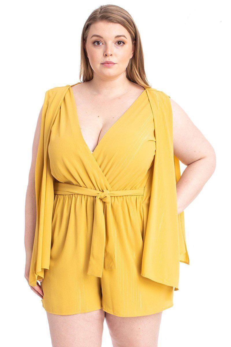 Plus Size Shimmer Romper - Plus Size XL-4XL - View 4