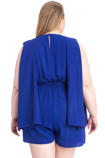 Plus Size Shimmer Romper - Plus Size XL-4XL - View 3