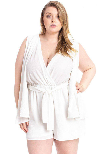 Plus Size Shimmer Romper - Plus Size XL-4XL - View 7