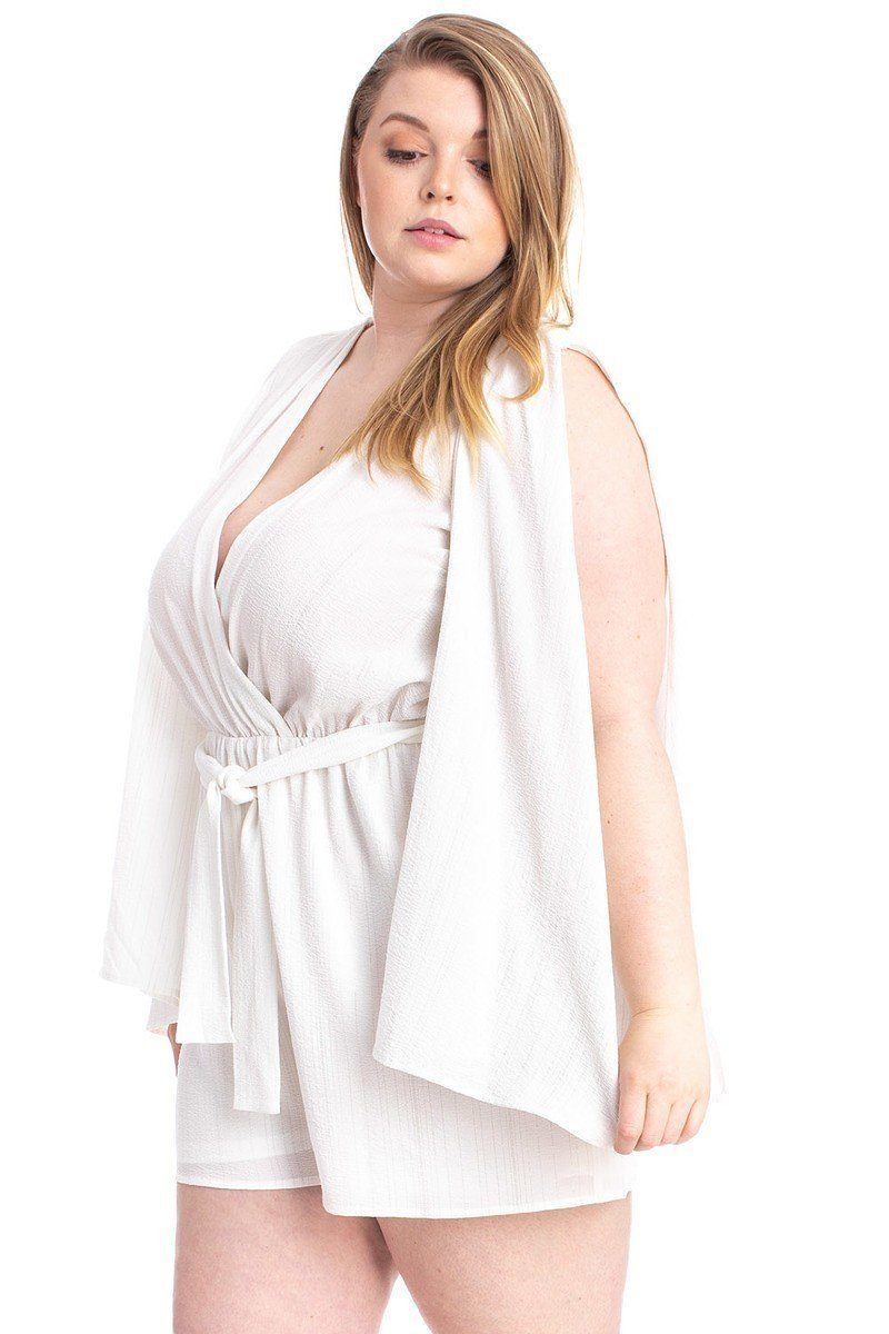 Plus Size Shimmer Romper - Plus Size XL-4XL - View 8