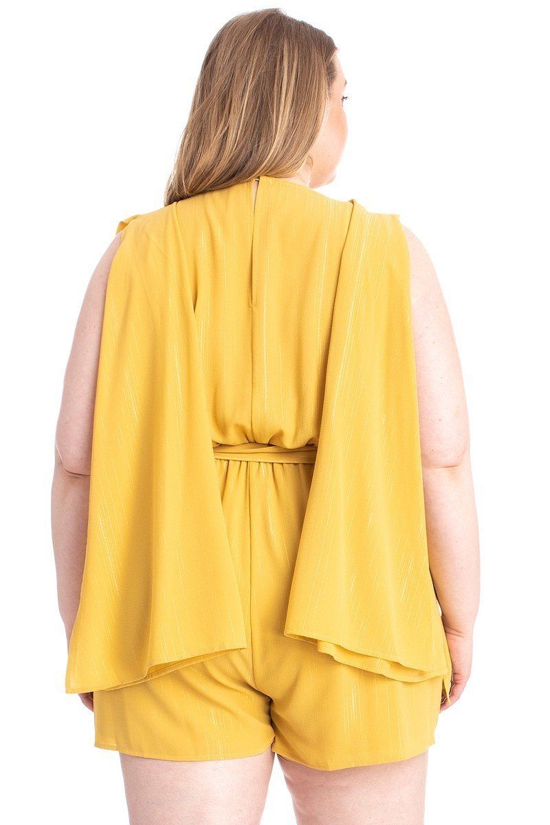 Plus Size Shimmer Romper - Plus Size XL-4XL - View 6