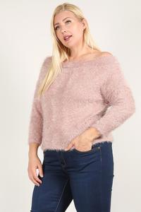 Plus Size Textured Long Sleeve Top - Plus Size XL-4XL - View 3