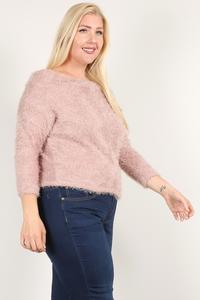 Plus Size Textured Long Sleeve Top - Plus Size XL-4XL - View 4