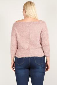 Plus Size Textured Long Sleeve Top - Plus Size XL-4XL - View 6