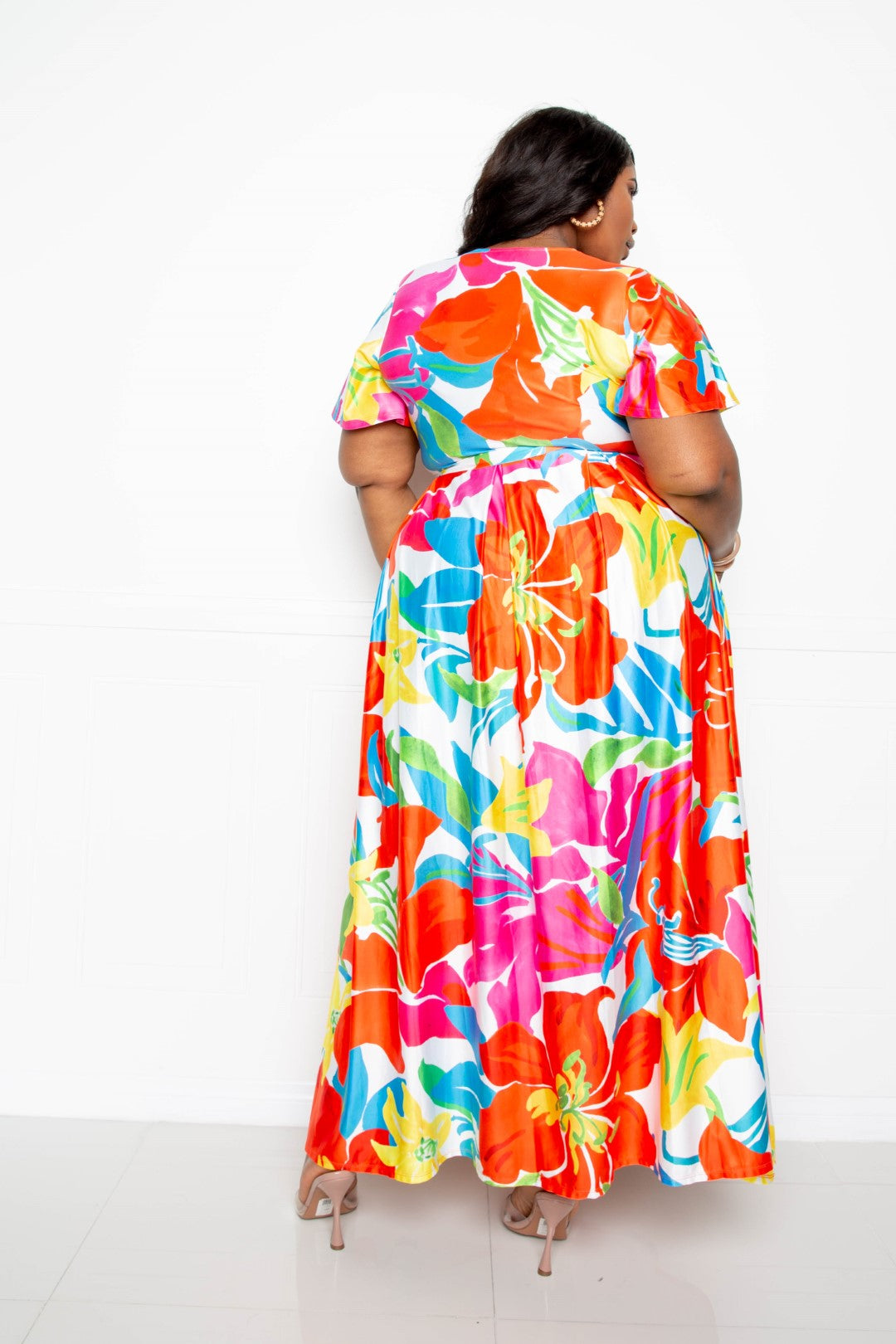 Plus Size Floral Maxi Skirt & Top Set - Plus Size XL-4XL - View 6