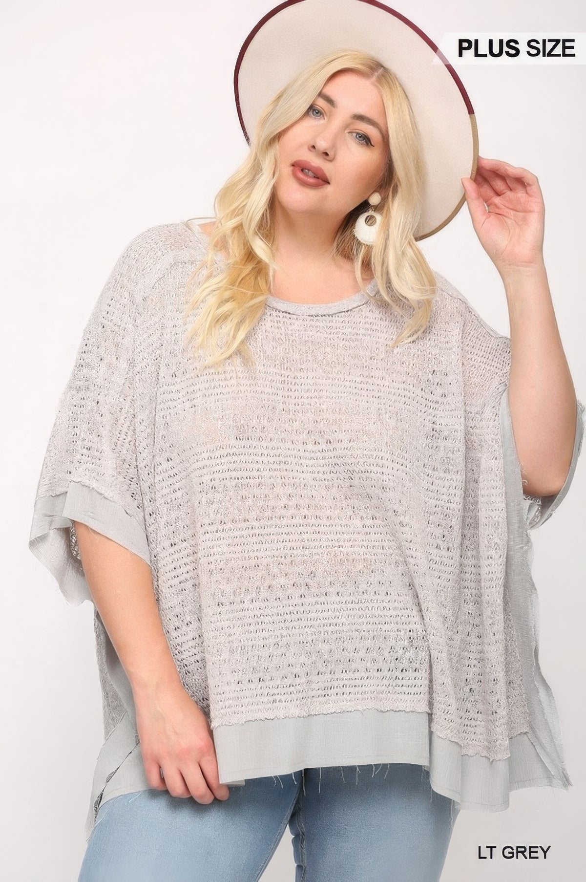 Plus Size Boxy Knit Top - Plus Size XL-4XL - View 6