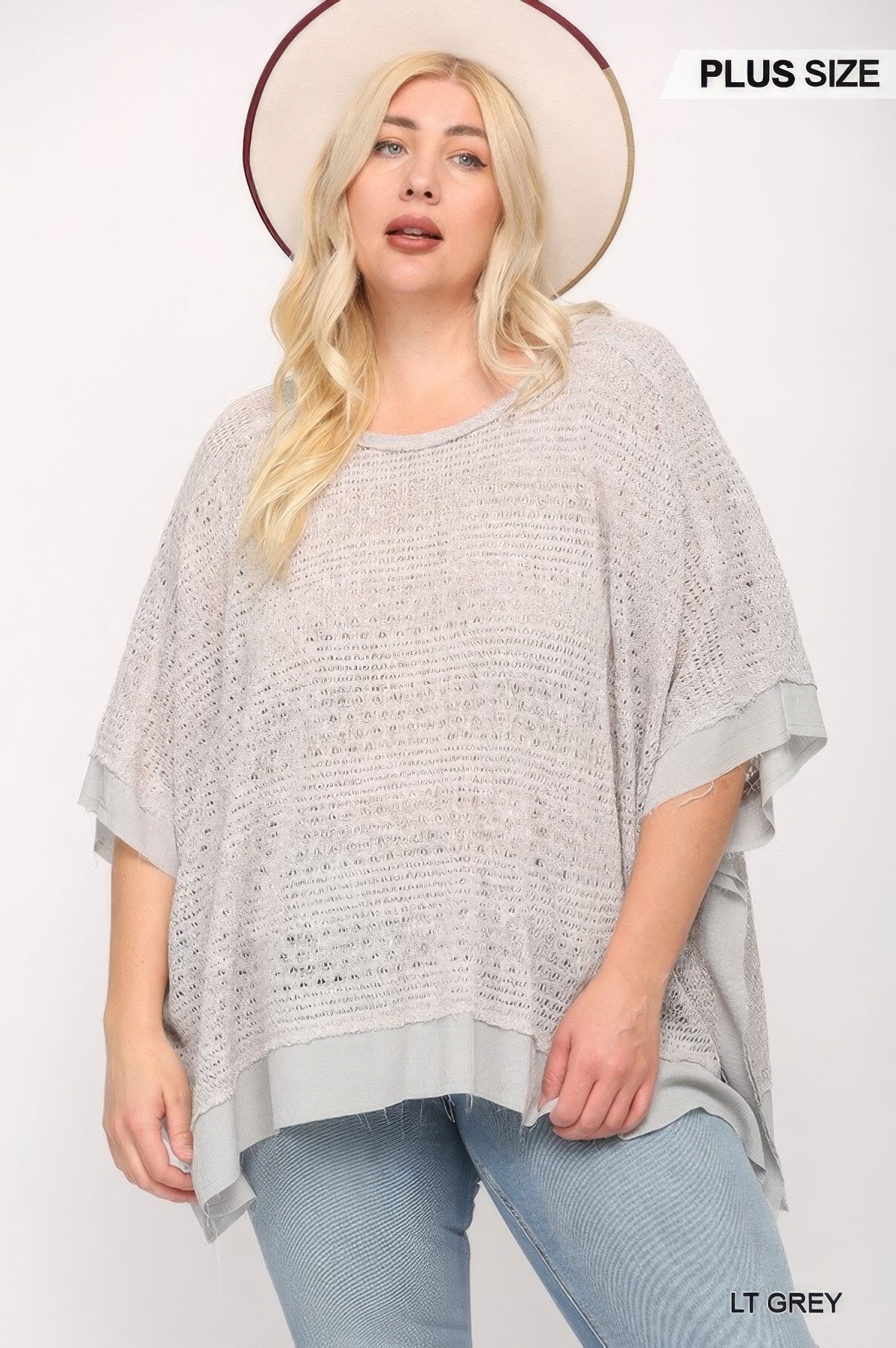 Plus Size Boxy Knit Top - Plus Size XL-4XL - View 7