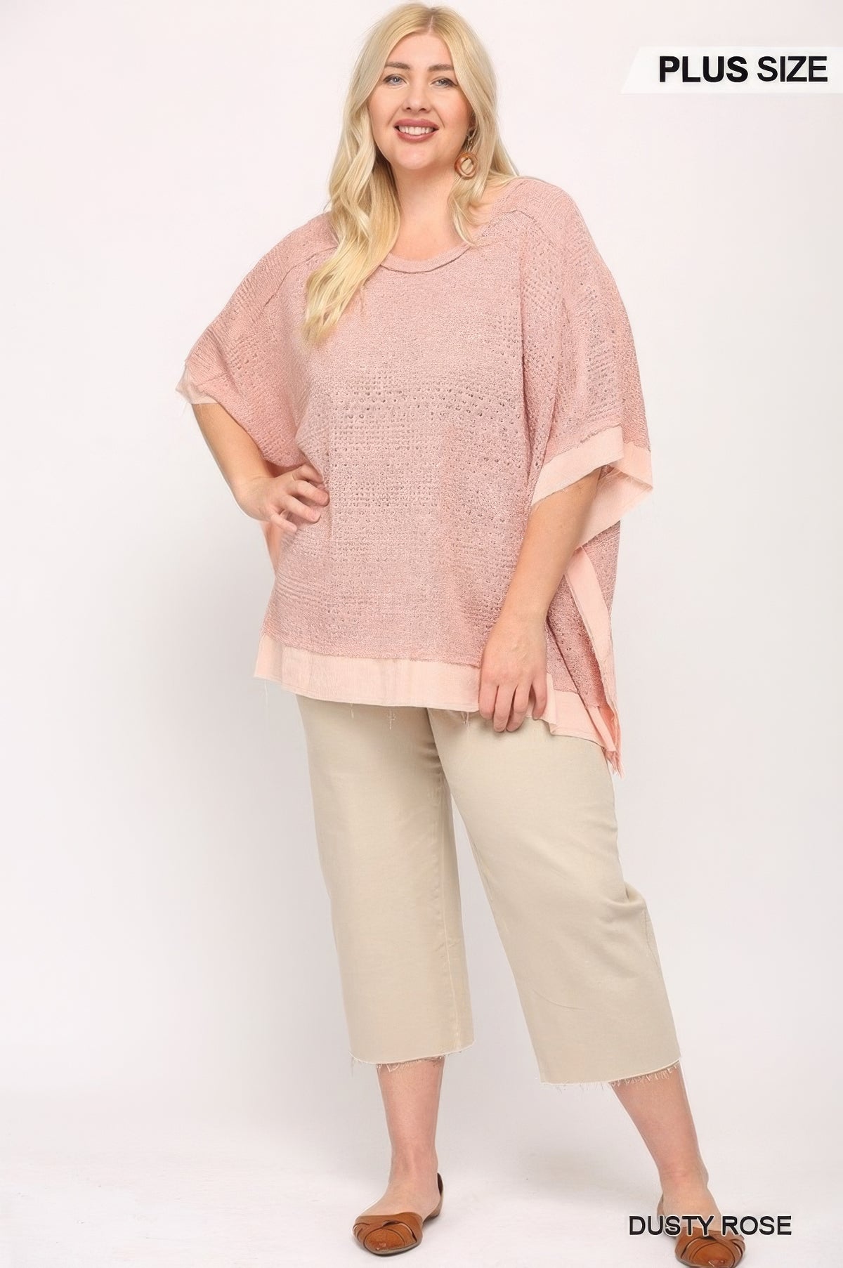 Plus Size Boxy Knit Top - Plus Size XL-4XL - View 2