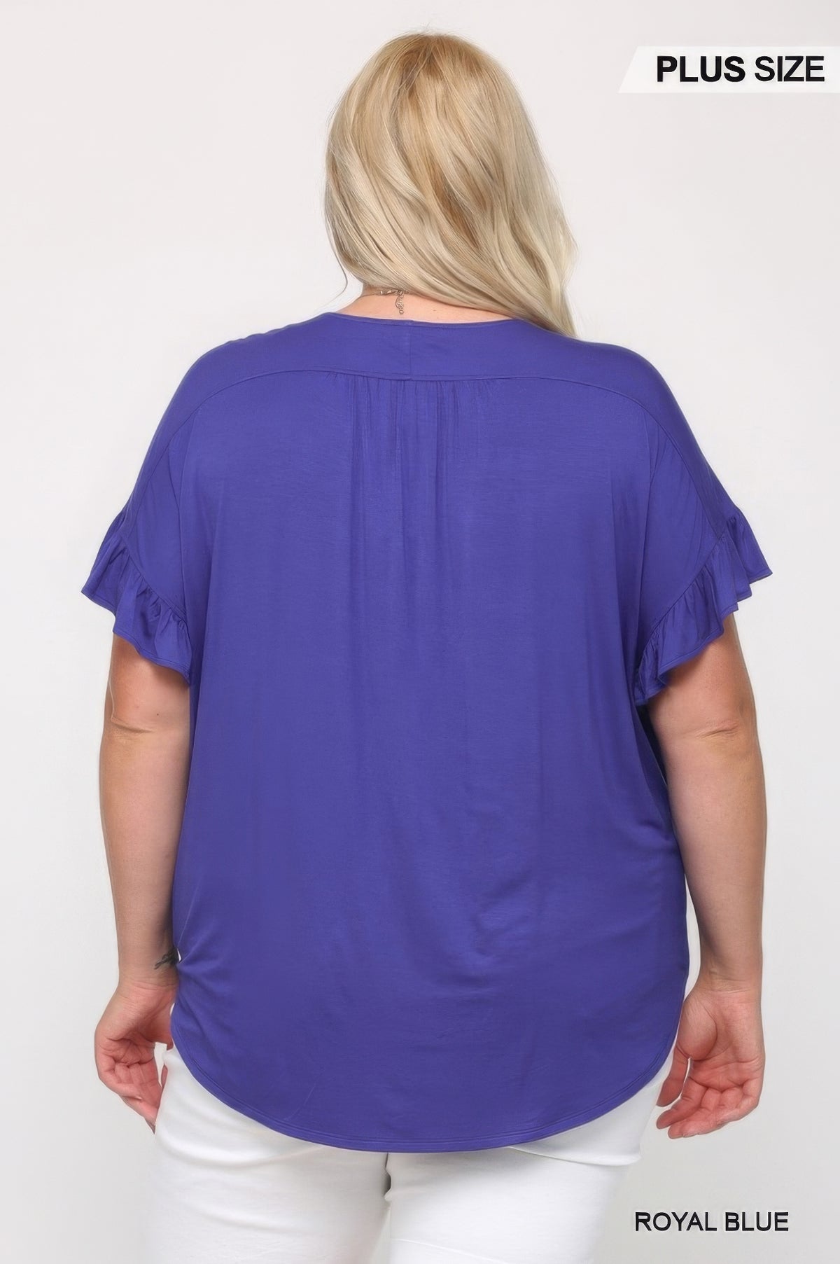 Plus Size Viscose Knit Surplice Top - Plus Size XL-4XL - View 4