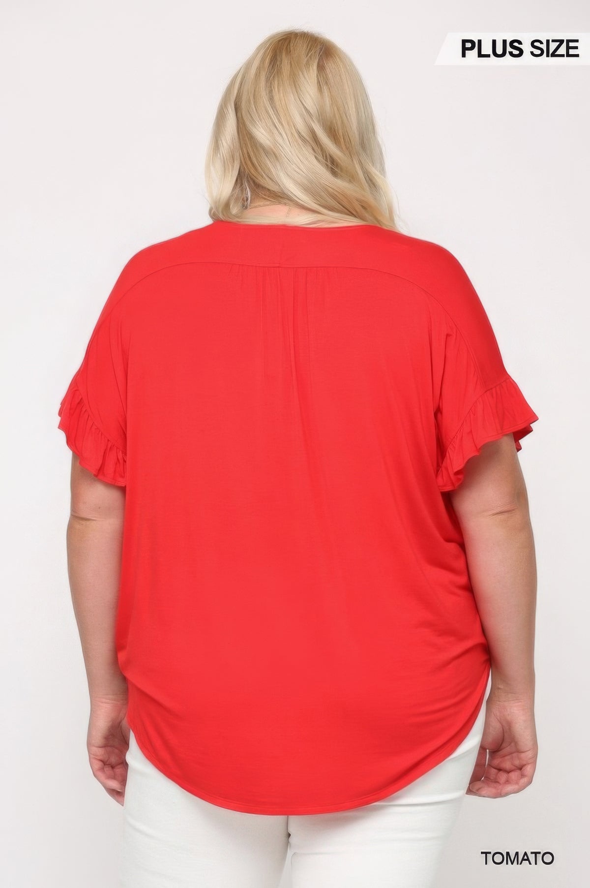 Plus Size Viscose Knit Surplice Top - Plus Size XL-4XL - View 12