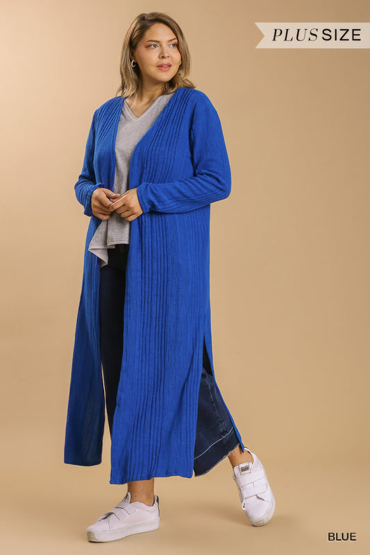 Open Front Long Body Cardigan