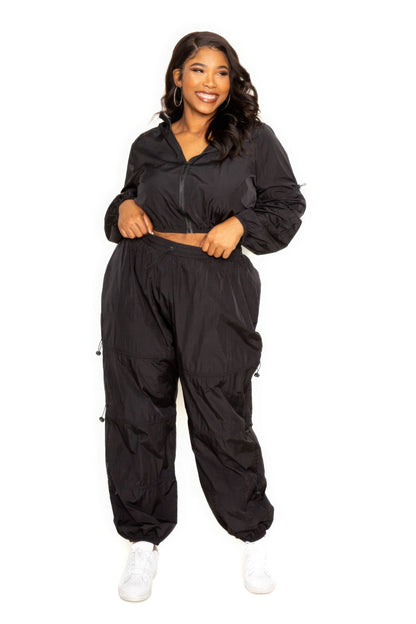 Plus Size Active Zip Up Set - Plus Size XL-4XL - View 5